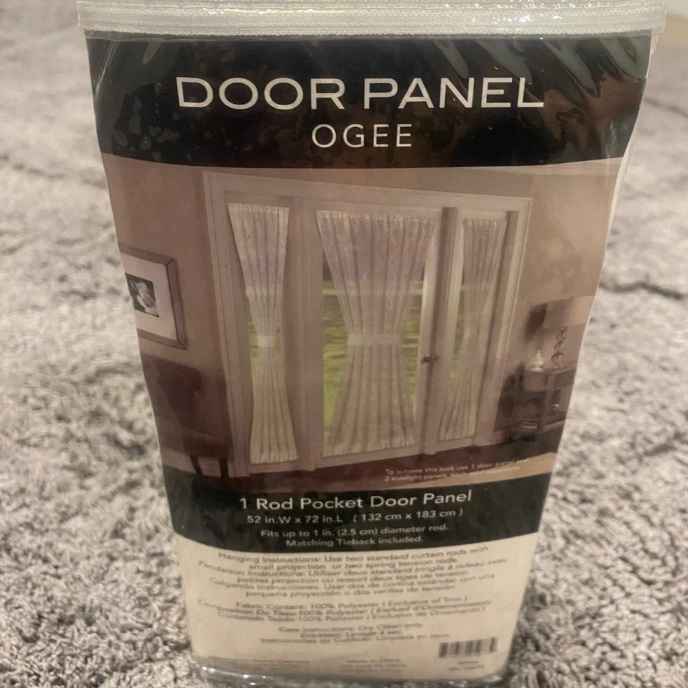 Bed Bath & Beyond Ogee Sheer Door Panel - White